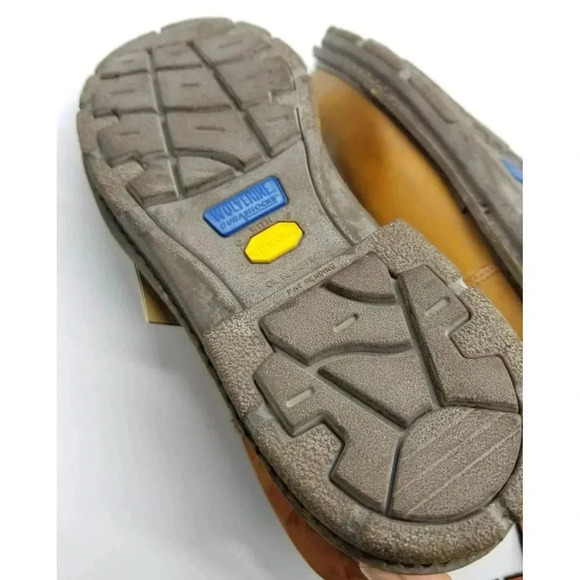 Wolverine Durashocks Work Boots Vibram Soles Fusion EH Tan Leather Men 14 E NWOB main image 9